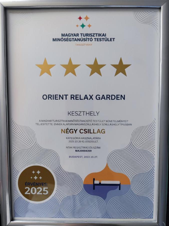 Orient Relax Garden Lejlighed Keszthely Eksteriør billede